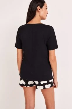 Next Black/White Heart Maternity Cotton Short And Long Pyjamas 2 Pack -Next shop C01 222s5 scaled