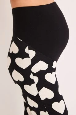 Next Black/White Heart Maternity Cotton Short And Long Pyjamas 2 Pack -Next shop C01 222s6 scaled