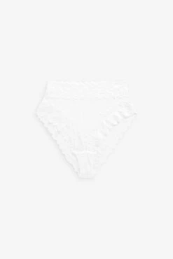 Next Floral Lace Trim & Mesh Knickers 3 Pack -Next shop C01 322s8 scaled