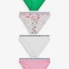 Next Cotton Rich Logo Knickers 4 Pack
