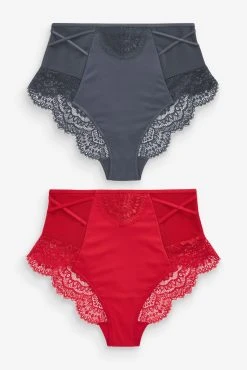 Next Tummy Control Lace Knickers 2 Pack