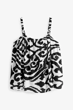Next Monochrome Abstract Woven Cami Short Pyjama Set -Next shop C14268s7 scaled