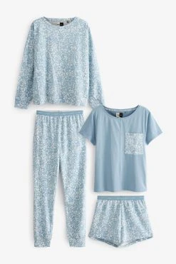 Next Short And Long Sleeve Pyjama Sets 2 Pack