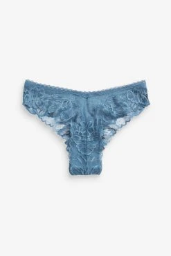 Next Floral Lace Trim & Mesh Knickers 3 Pack -Next shop C24 028s4 scaled