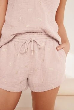 Next Pink Pineapple Cotton Crinkle Cami Pyjama Shorts Set -Next shop C27 060s3 scaled