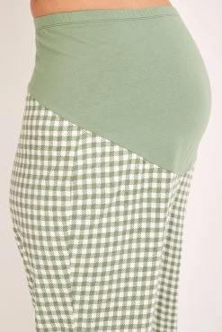 Next Green Check Maternity Cotton Jersey Pyjamas -Next shop C28 529s5 scaled