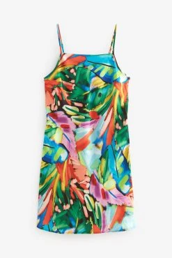 Next Print Square Neck Satin Strappy Slip -Next shop C28 915s4 scaled