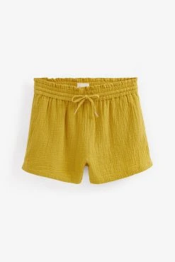 Next Yellow Crinkle Cotton Cami Short Pyjama Set -Next shop C30 756s8 scaled