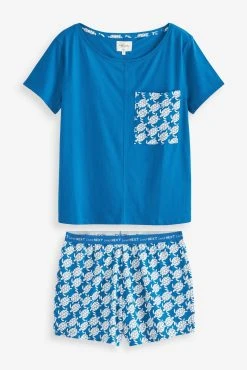 Next Cotton Pyjamas Short Set -Next shop C34627s5 scaled