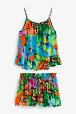 Next Tropical Multi Woven Cami Short Set Pyjamas -Next shop C37 561s6 scaled