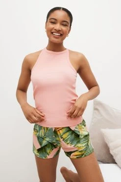 Next Cotton Blend Ribbed Vest Short Pyjamas Set -Next shop C43335s3 scaled
