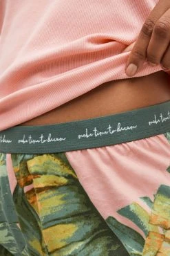 Next Cotton Blend Ribbed Vest Short Pyjamas Set -Next shop C43335s4 scaled