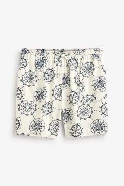 Next Blue/White Geo Tie Waist Short -Next shop C43732s5 scaled