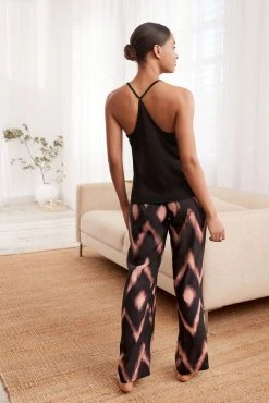 Next Black Tie Dye Satin Lace Cami Pyjamas -Next shop C44 371s3 scaled