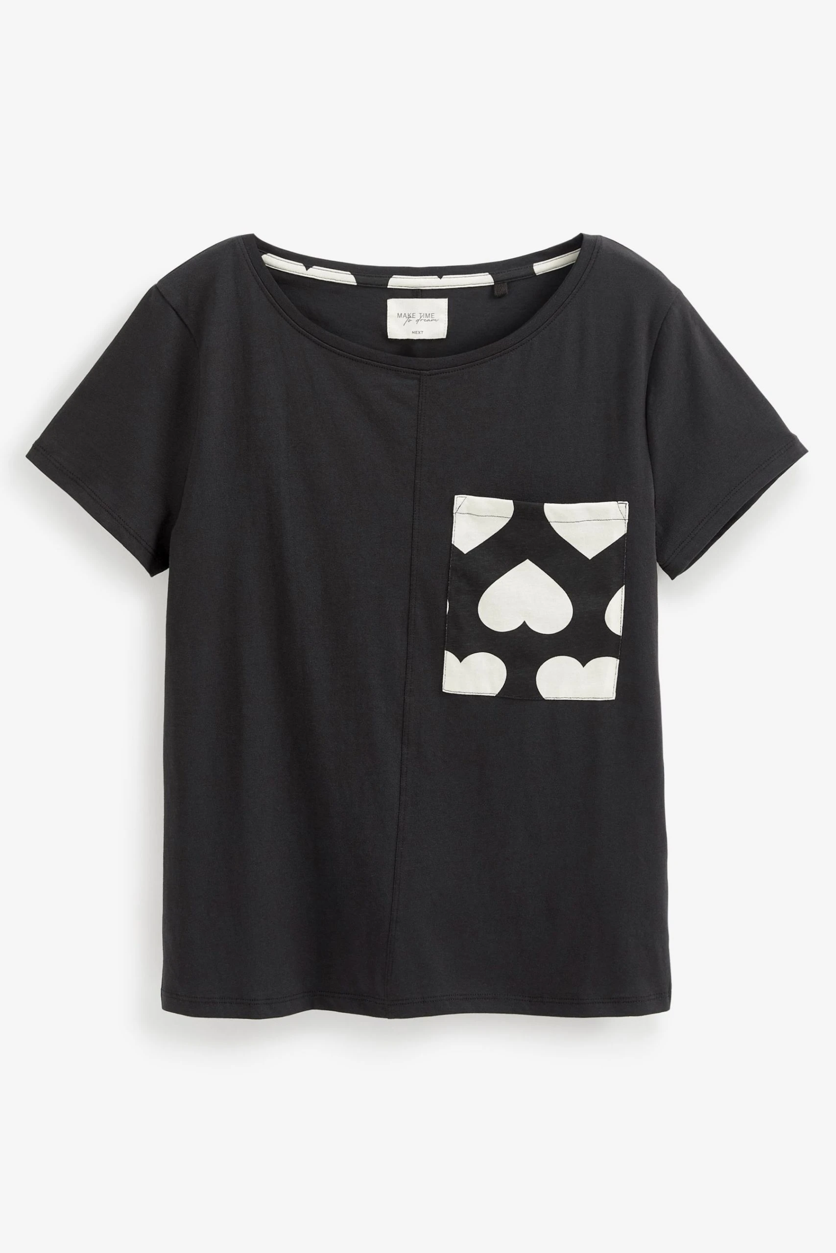 Next Black/White Heart Cotton Short Set Pyjamas 6 Next Black/White Heart Cotton Short Set Pyjamas - Image 6