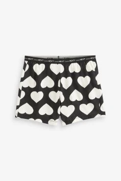 Next Black/White Heart Cotton Short Set Pyjamas 13 Next Black/White Heart Cotton Short Set Pyjamas -Next shop C45 944s7 scaled