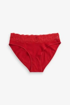 Next Lace Trim Cotton Blend Knickers 4 Pack -Next shop C61668s4 scaled