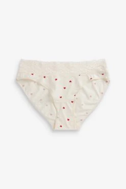 Next Lace Trim Cotton Blend Knickers 4 Pack -Next shop C61668s5 scaled