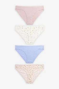 Next Cotton Rib Knickers 4 Pack