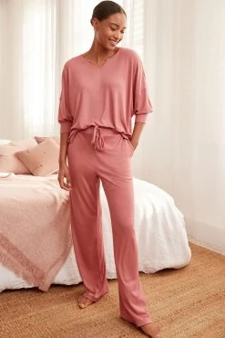 Next Ribbed Long Sleeve Pyjamas