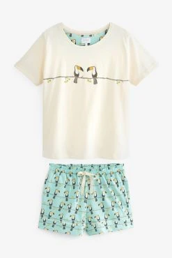 Blue Terry Toucan Scion At Next Cotton Short Sleeve Pyjamas -Next shop C70 660s6 scaled