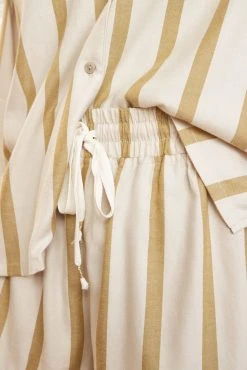 Next Green Stripe Woven Button Through Short Pyjama Set -Next shop C77 880s4 scaled