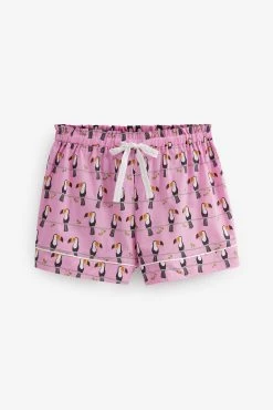 Purple Terry Toucan Scion At Next Button Through Short Pyjama Set -Next shop C80 599s9 scaled