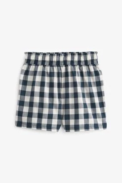 Next Blue/Green Check Cotton Short Pyjama Set 2 Pack -Next shop C81434s3 scaled