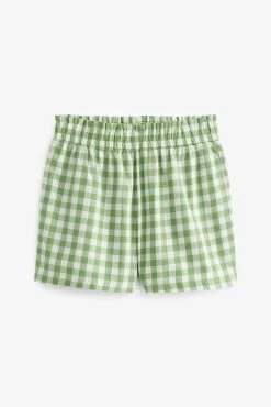 Next Blue/Green Check Cotton Short Pyjama Set 2 Pack -Next shop C81434s5 scaled