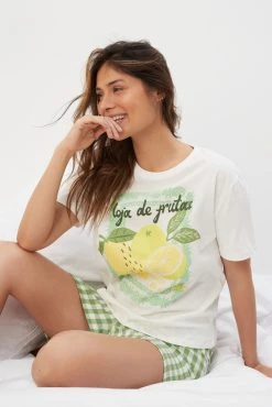 Next Blue/Green Check Cotton Short Pyjama Set 2 Pack -Next shop C81434s6 scaled