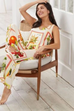 Next Cream Fruit Print Woven Vest Pyjamas -Next shop C87 283s2 scaled