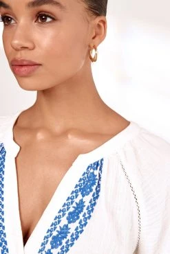 Next White Embroidery Cotton Crinkle Pyjama Short Set -Next shop C87 493s5 scaled