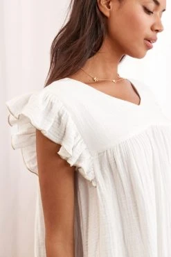 Next Cotton Crinkle Frill Slip Nightie -Next shop C89 095s3 scaled