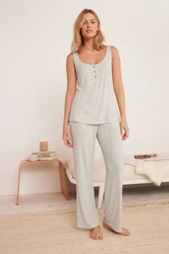 Next Grey Ribbed Vest Pyjamas