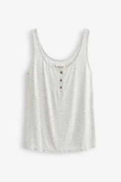 Next Grey Ribbed Vest Pyjamas -Next shop C97 421s8 scaled