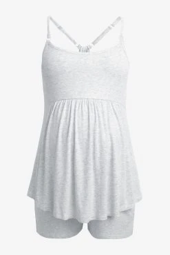 Next Grey Maternity Viscose Blend Short Pyjamas