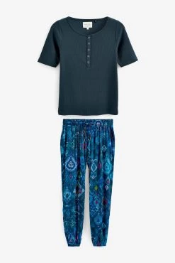 Next Cotton Blend Printed Pyjamas -Next shop C99 838s6 scaled