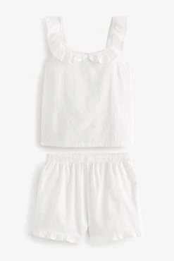 Next Embroidery Cotton Pyjamas Short Set -Next shop D16 732s6 scaled