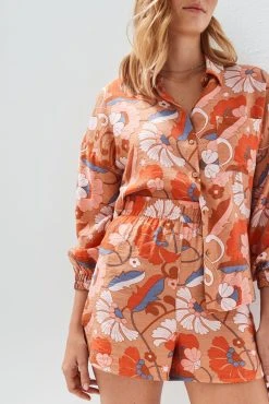 Next Multi Floral Print Co-ord Shorts And Top Set -Next shop D25025s3 scaled