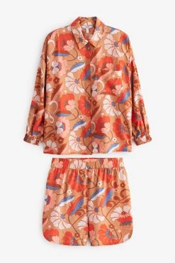 Next Multi Floral Print Co-ord Shorts And Top Set -Next shop D25025s4 scaled