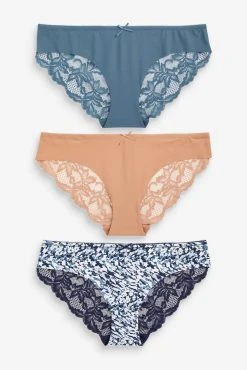 Next No VPL Lace Back Briefs 3 Pack