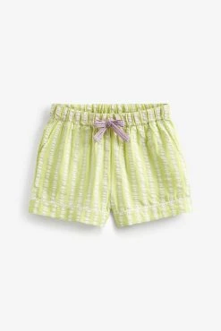 Next Green Yellow Floral Cotton Short Set Pyjamas -Next shop D32 929s6 scaled