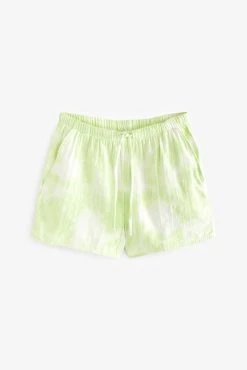 Next Lime Green Cotton Crinkle Cami Short Set Pyjamas -Next shop D32 937s7 scaled