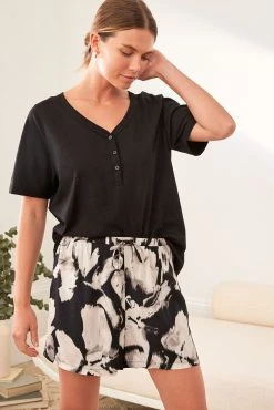 Next Cotton Jersey Viscose Short Set Pyjamas