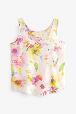 Next Pink Floral Vest Pyjama Short Set -Next shop D32933s6 scaled