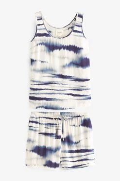 Next Viscose Vest Short Pyjamas Set -Next shop D73520s7 scaled