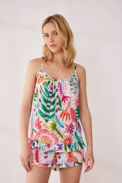 Next White Lucy Tiffney Cami Pyjamas Short Set -Next shop D73526s3 scaled