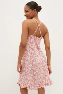 Next Pink Floral Cotton Slip Nightie -Next shop D82636s3 scaled