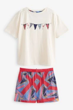 Next Red Coronation Short Pyjama Set -Next shop D83 818s5 scaled