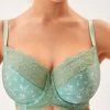 Next Green Print DD+ Non Pad Full Cup Bra